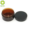 50g empty face cream use amber plastic cosmetic jar with black cap